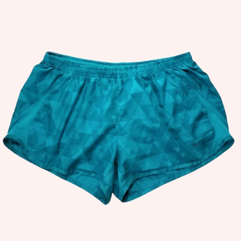 Nike Running Shorts Blue Green Aqua Women's Training and Workout Size L